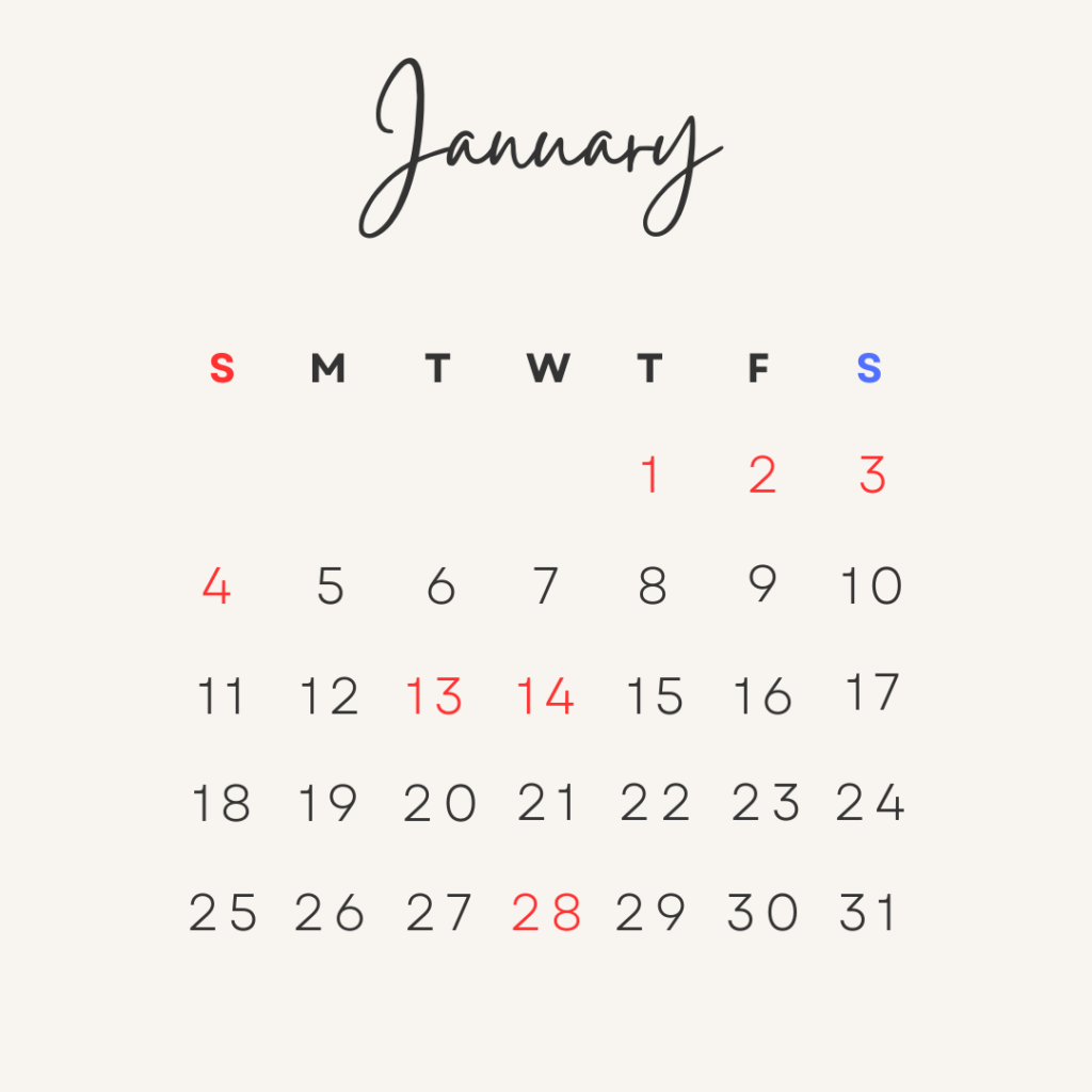 【2026年1月】整体サロンICHI-目黒-の営業カレンダー｜営業時間・定休日のご案内